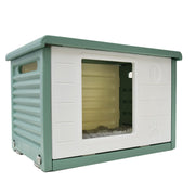 猫ハウス 外猫ハウス ペットハウス 屋外用 猫小屋 犬小屋 屋外 防水 冬 座布団付き 通気性 防寒 雨よけ 小型犬 野外猫 組立簡単 屋内 防風 防雨 換気 (グレー) - 7