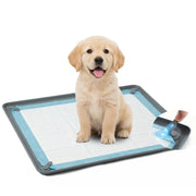 犬 トイレトレー シリコン ワイド 小型犬 トイレマット シリコントイレ 多頭飼い お手入れ簡単 620mm×420mm (ベージュ, S) - 13