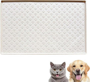 犬 トイレトレー シリコン ワイド 小型犬 トイレマット シリコントイレ 多頭飼い お手入れ簡単 620mm×420mm (ベージュ, S) - 10