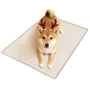 犬 トイレトレー スーパーワイド シリコン 大型犬 トイレ マット 特大 シリコントイレ ワイド 多頭飼い お手入れ簡単 922mm×642mm (ベージュ, XL) - 12