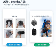 ネックピロー 首枕 飛行機 低反発 人間工学 360度サポート トラベルピロー 折りたたみ 超軽量 コンパクト収納 洗濯機対応 通気カバー アイマスク 耳栓付き 携帯枕 クッション 新幹線 夜行バス 車中泊 在宅ワーク 父の日 母の日 誕生日 プレゼント (ライトグレー) - 5