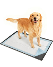 犬 トイレトレー スーパーワイド シリコン 大型犬 トイレ マット 特大 シリコントイレ ワイド 多頭飼い お手入れ簡単 922mm×642mm (ベージュ, XL) - 17
