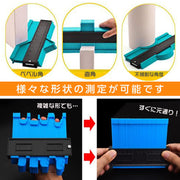 型取りゲージ 輪郭ゲージ コンターゲージ 型取り器具 型取り 測定工具 高精度 曲線定規 輪郭コピー DIY (5インチ) - 6