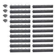 ガレージタイル ガレージマット 20枚セット 40×40×1.8cm はめ込み 滑り防止 水はけ設計 置き敷き (グレー) - 8
