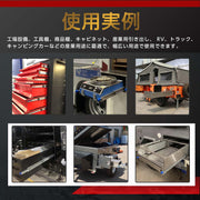 スライドレール 1500mm 重量用 ロック付き 53㎜ 3段引き ハイエース レール スライド 引き出しスライド 工業用 左右2本入れ (スライド1500mm－3000mm,53mm幅) - 7