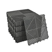 ガレージタイル ガレージ 20枚セット 連結式 40cm×40cm×1.8cm はめ込み フロアマット ジョイントマット パネル タイルマット 水はけ 置き敷き 床材 正方形 (ブラック20枚セット) - 9