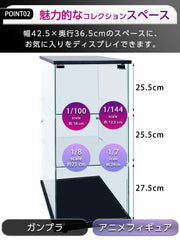 コレクションケース フィギュアケース 棚 3段 幅42.5×奥行36.5×高さ86cm 強化ガラス 全面ガラス 組立商品 - 4