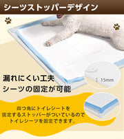 犬 トイレトレー スーパーワイド シリコン 大型犬 トイレ マット 特大 シリコントイレ ワイド 多頭飼い お手入れ簡単 922mm×642mm (ホワイト, XL) - 4