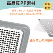SUDOO 犬 トイレトレー 大型犬 トイレ 特大 スーパーワイド 1枚 ドッグトレー 1020 x 710 x 50mm 飛び跳ね防止 ペット 犬用トイレ トイレトレーニング お掃除簡単 メッシュ付 (グレー,スーパーワイド) - 6