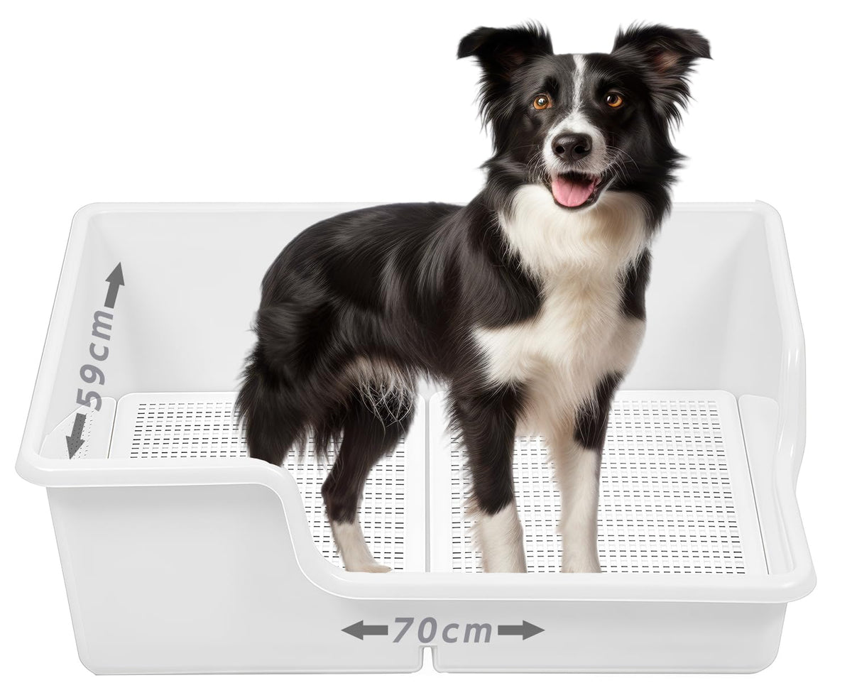 SUDOO 犬 トイレ トレー 大型犬 トイレ 特大 スーパーワイド 囲い 飛び跳ね防止 はみ出し防止 しつけ トイレトレーニング (XL) - 1