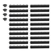 ガレージタイル ガレージマット 20枚セット 40×40×1.8cm はめ込み 滑り防止 水はけ設計 置き敷き (グレー) - 10