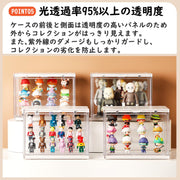 フィギュアケース 棚 アクリル 4個セット フィギュア棚 コレクションケース クリア 積み重ね可能 開閉 組み立て式 マグネット式扉 アクリルケース フィギュア ショーケース 防水防塵 幅30×奥17×高さ23cm ホワイト (4, S) - 6