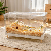 ハムスターケージ 特大 アクリル 75cm ハイタイプ 全面透明 ゴールデンハムスター ケージ 大きい 組み立て簡単 耐久性 安定感 小動物用（75×47×43cm） - 13