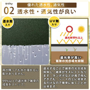 防草シート 1m 50m 高密度 150g/㎡ 防草シート 高耐久不織布 除草シート 厚手 ぼうそうシート 雑草防止シート 透水性 遮光性アップ 防そうシート UV耐候剤配合 紫外線劣化防止 雑草対策 工事用 園芸用 人工芝下 (グリーン, 1ｍ×50ｍ) - 3