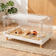 ハムスターケージ 特大 アクリル 75cm ハイタイプ 全面透明 ゴールデンハムスター ケージ 大きい 組み立て簡単 耐久性 安定感 小動物用（75×47×43cm） - 17