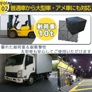 ガレージタイル ガレージ 20枚セット 連結式 40cm×40cm×1.8cm はめ込み フロアマット ジョイントマット パネル タイルマット 水はけ 置き敷き 床材 正方形 (ブラック20枚セット) - 4