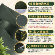 防草シート 2m×50m 高密度130g/㎡ 不織布 防草 シート 除草シート高耐久 2m幅 雑草防止シート 高透水性 高耐久性 厚手 不織布 遮光性アップ 防そうシート UV耐候剤配合 紫外線劣化防止 雑草対策 工事用 園芸用 人工芝下 Uピン杭100本と黒丸100枚付き【幅2mを幅1ｍに折り畳んでの発送】 (グリーン, 2*50m) - 3