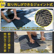 ガレージタイル ガレージマット 20枚セット 40×40×1.8cm はめ込み 滑り防止 水はけ設計 置き敷き (グレー) - 6