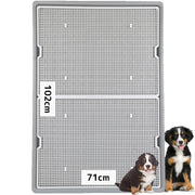 SUDOO 犬 トイレトレー 大型犬 トイレ 特大 スーパーワイド 1枚 ドッグトレー 1020 x 710 x 50mm 飛び跳ね防止 ペット 犬用トイレ トイレトレーニング お掃除簡単 メッシュ付 (グレー,スーパーワイド) - 9