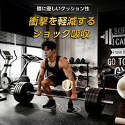 ジムマット 筋トレ 60×60cm 大判 12枚セット 二層構造 ホームジムマット ゴムマット トレーニング 筋トレ 防音 衝撃吸収 振動吸収 床保護 自宅 ホームジム トレーニング器具用 (12, 黒/白) - 3